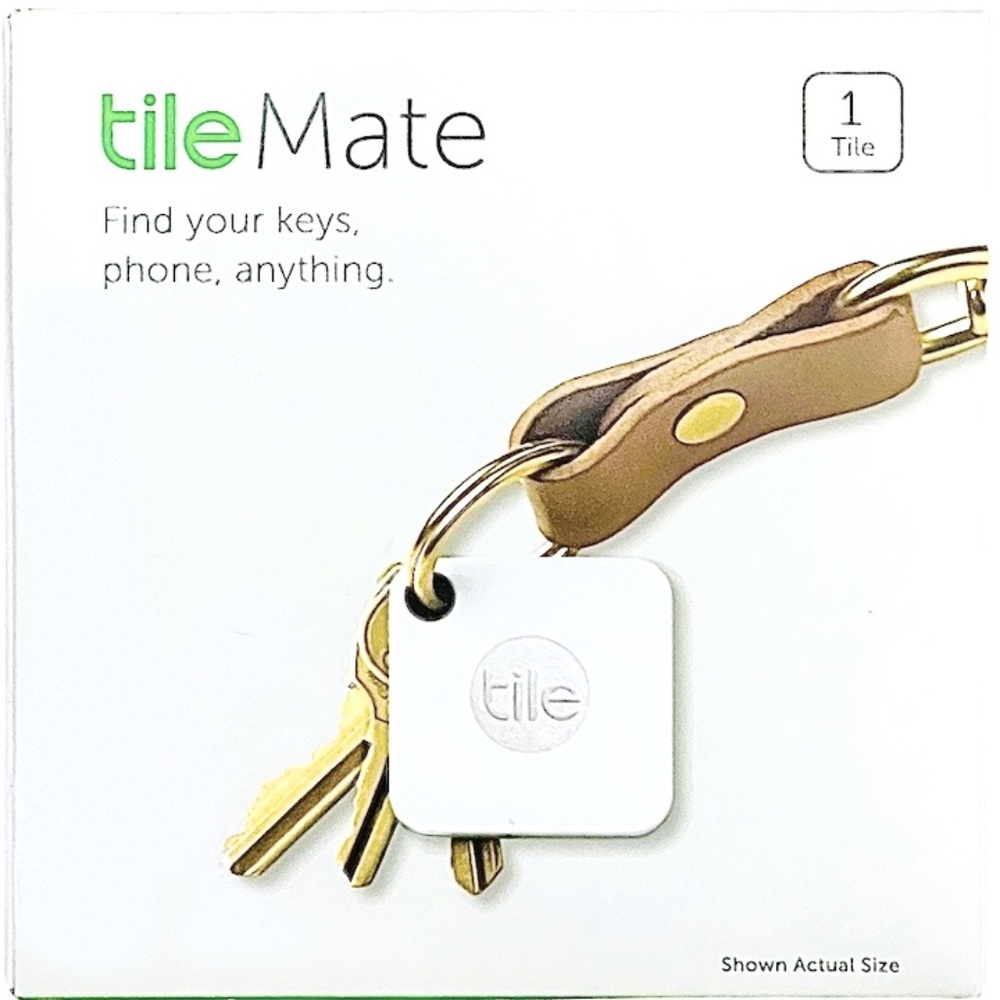 New, Tile Mate (White) Item Locator Bluetooth Tracker Keys, Phone & more